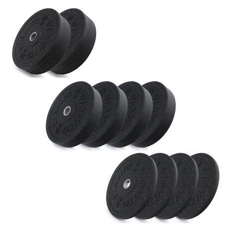 |ViavitoRubberCrumbBumperOlympic110kgWeightPlatesSetz|